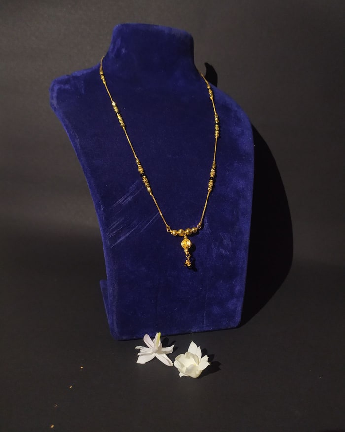 Fine Gold Everyday Chain, Fine polished gold chain with a petite drop